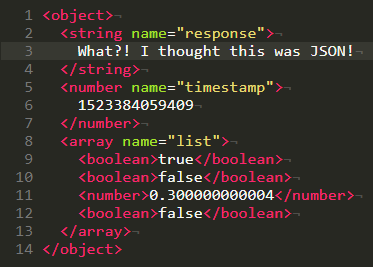 This example loads a valid, but weird-looking XML document in XML editor so you can try it out.